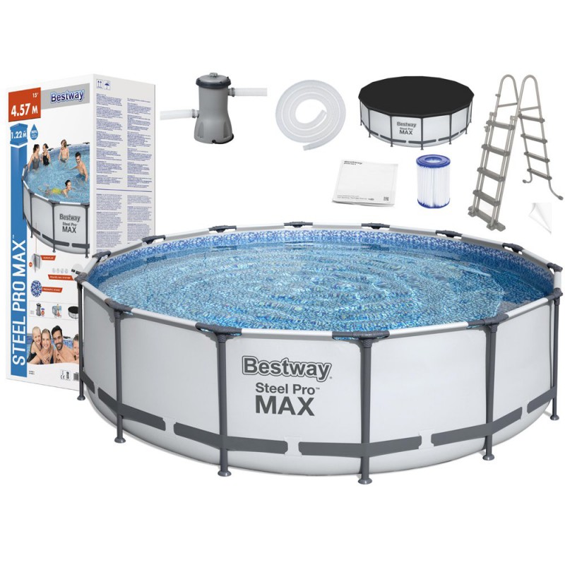 Baseinas Bestway "Steel Pro Max", 457x122 Baseinas Bestway "Steel Pro Max", 457x122