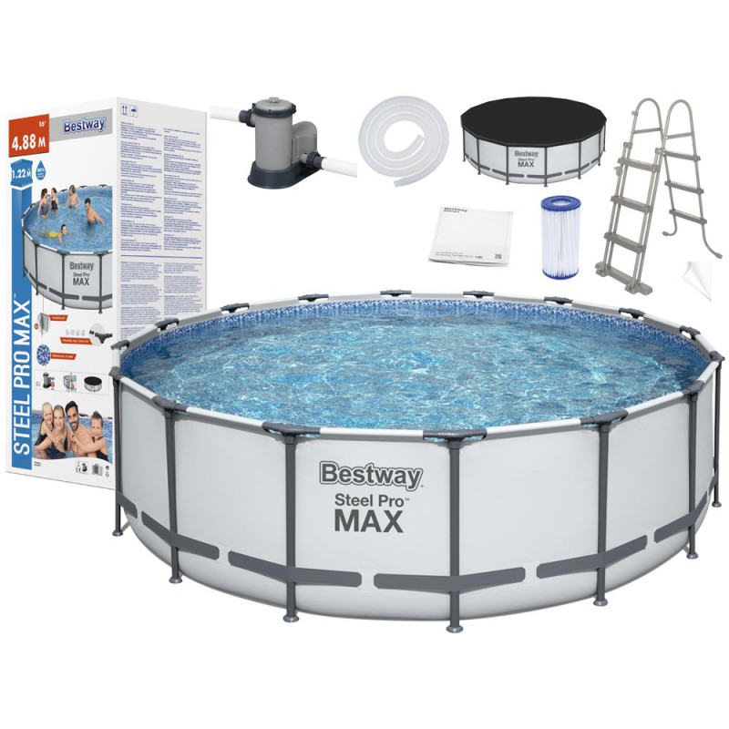 Baseinas Bestway "Steel Pro Max", 488x122 Baseinas Bestway "Steel Pro Max", 488x122