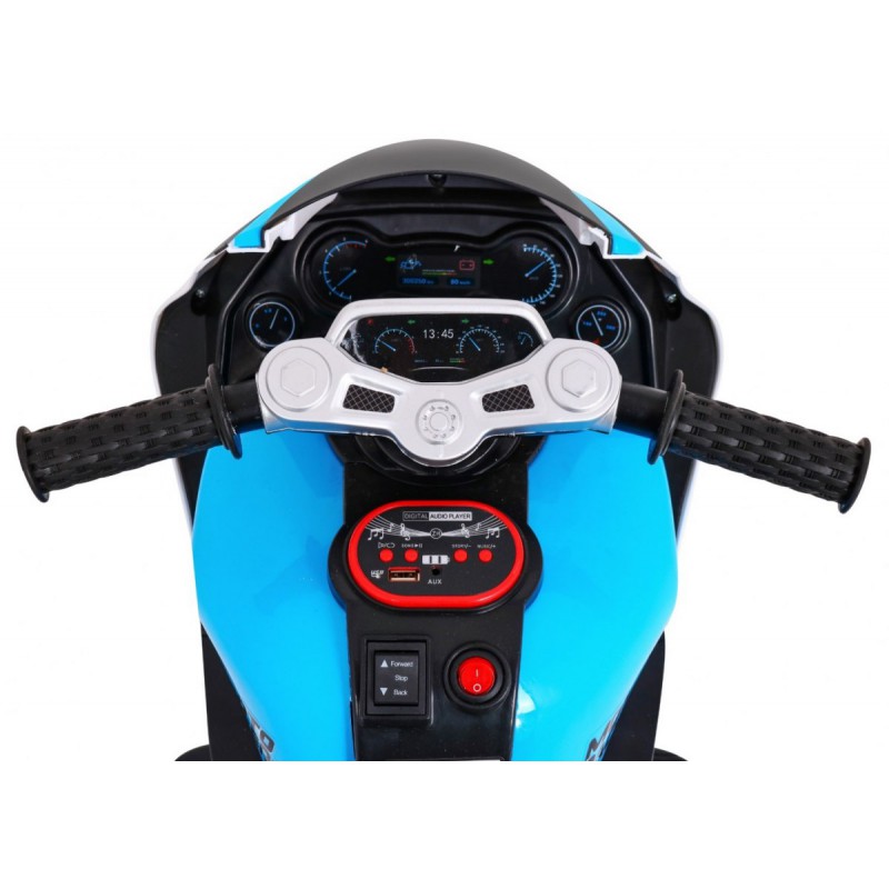 Elektrinis motociklas "Super", mėlynas Elektrinis motociklas "Super", mėlynas