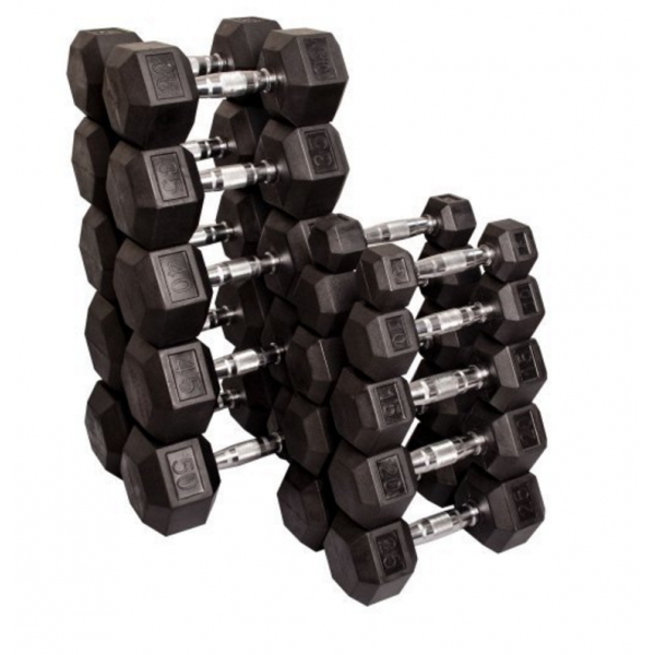 SVARMUO HEX PRO GUMUOTAS HANTELIS - 2X27,5KG