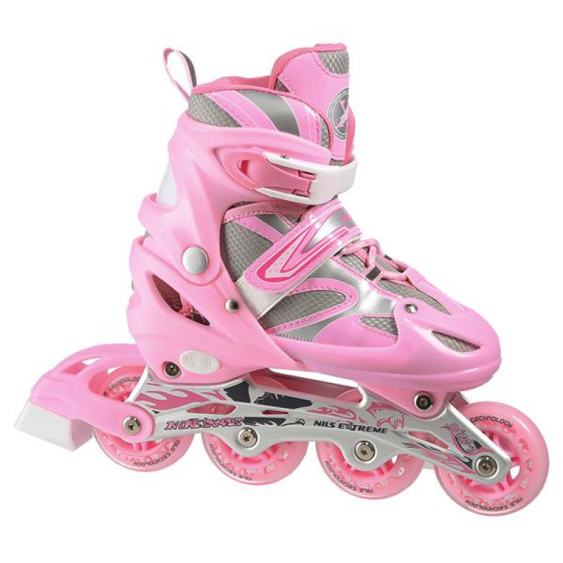 NH18366 A 2IN1 PINK SIZE L(39-42) IN-LINE SKATES/HOCKEY ICE SKATES