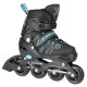 NH11912 A 2IN1 BLACK/BLUE SIZES(31-34) IN-LINE SKATES/HOCKEY ICE SKATES