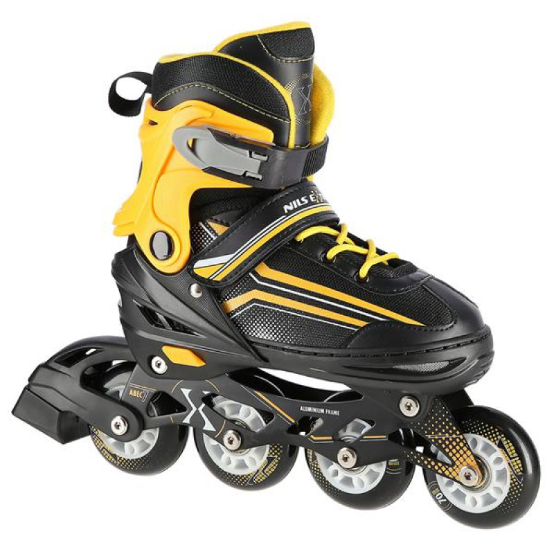 NH18190 2IN1 BLACK/ORANGE SIZE M(34-38) IN-LINE SKATES/HOCKEY ICE SKATES