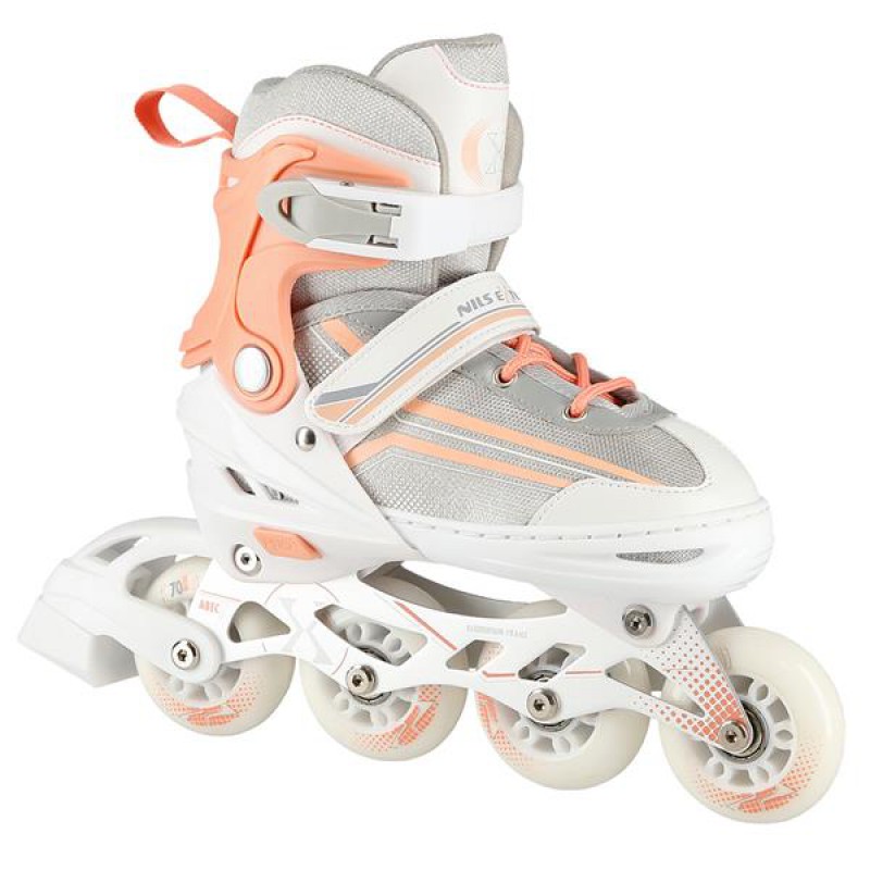 NH18190 2IN1 WHITE/PINK SIZE M(34-38) IN-LINE SKATES/FIGURE ICE SKATES