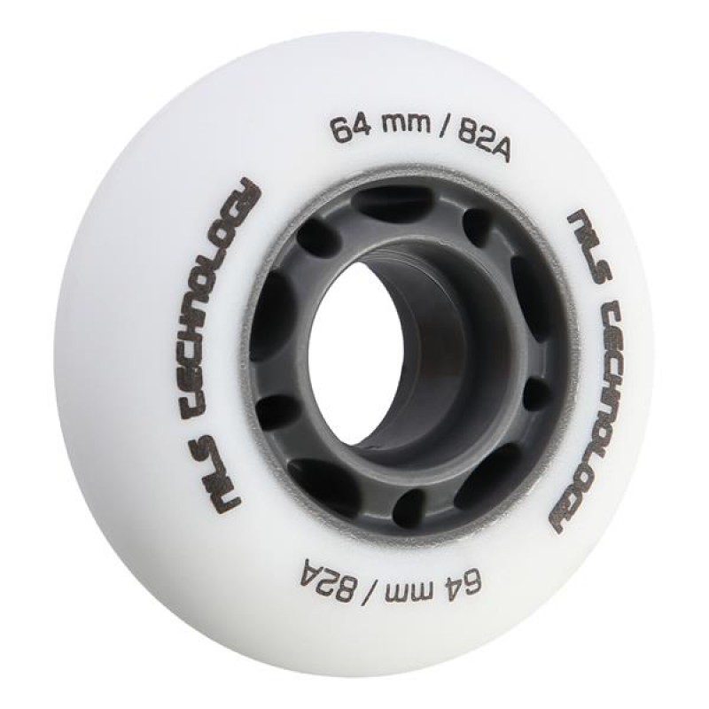 PU 64 x 24 WHITE MAT 82A WHEELS 4 PCS. NILS EXTREME