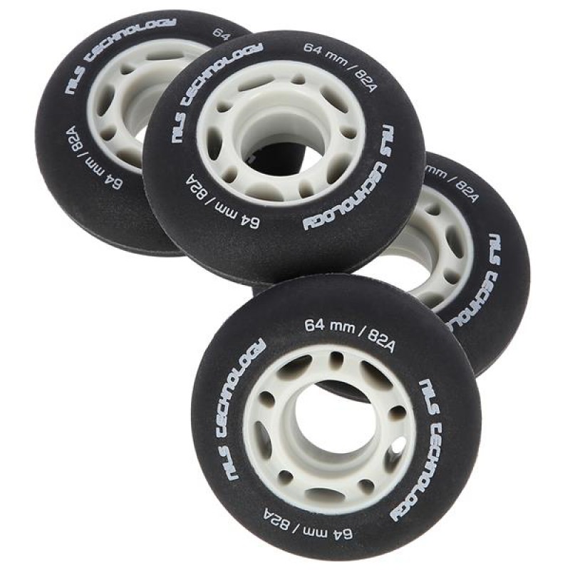 PU 64 x 24 BLACK MAT 82A WHEELS 4 PCS. NILS EXTREME