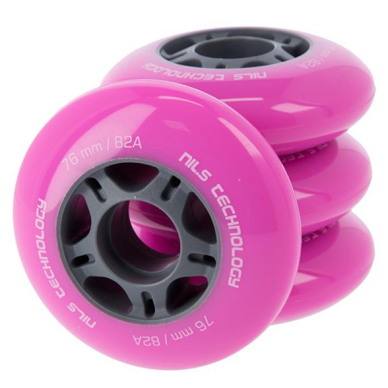 PU 76x24 82A PINK WHEELS (4 pcs) NILS EXTREME