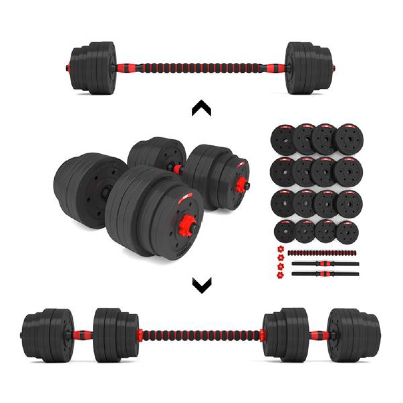 SGP40 COMPOSITE BARBELL AND DUMBBELLS SET 40 KG HMS