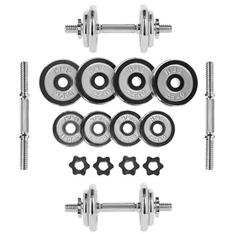 STC20 CHROME DUMBBELL SET IN A SUITCASE 20KG HMS