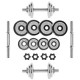 STC20 CHROME DUMBBELL SET IN A SUITCASE 20KG HMS