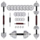 STC30 CHROME DUMBBELL SET-BARBELL IN SUITCASE 2x15KG HMS