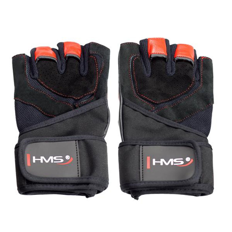 RST01 SIZE S MEN'S FITNESS GLOVES HMS (black - red)