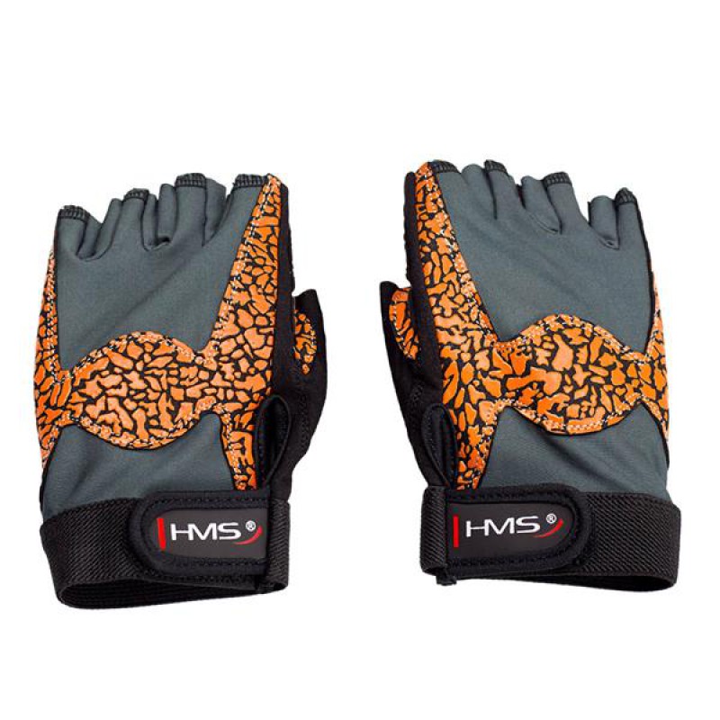 RST03 SIZE S LADY FITNESS GLOVES HMS (orange - gray)