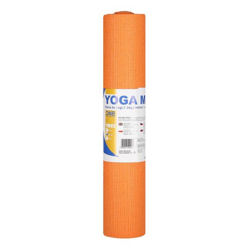 YM02 ORANGE YOGA MAT ONE FITNESS