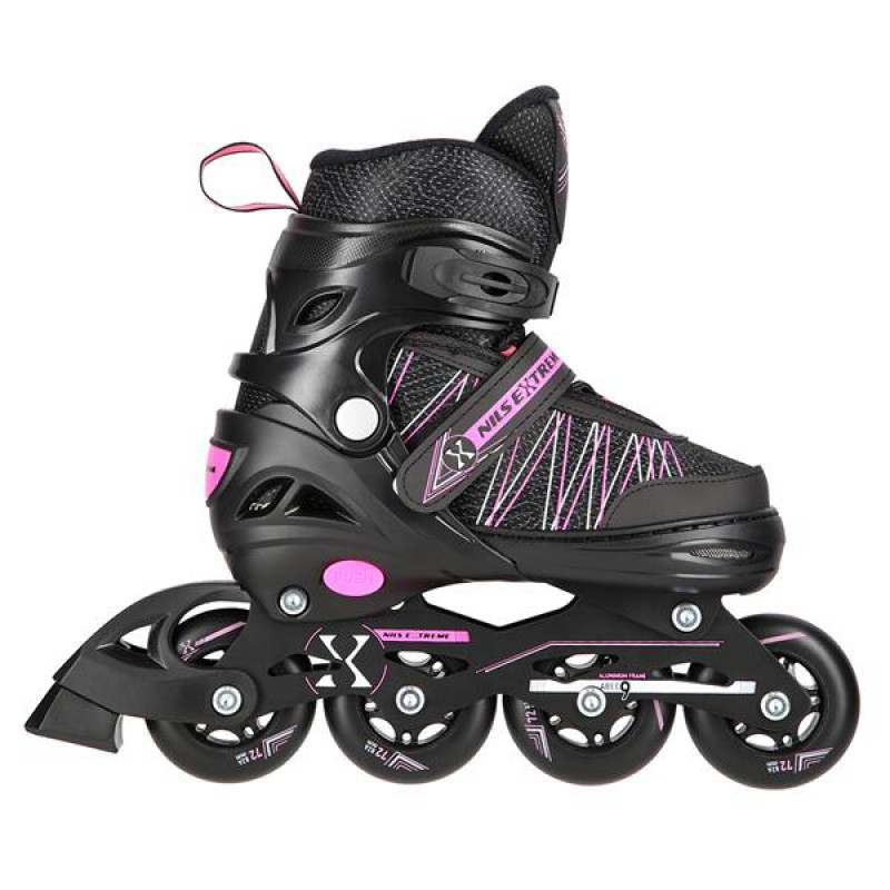 NH11912 A 2IN1 BLACK/PINK SIZE L(39-42) IN-LINE SKATES/HOCKEY ICE SKATES