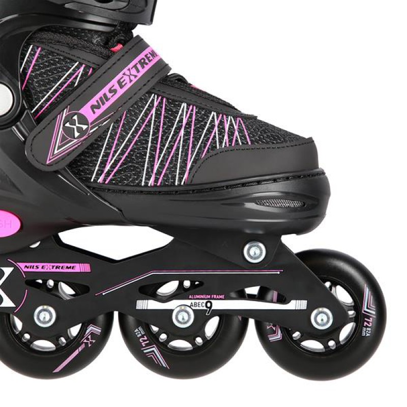 NH11912 A 2IN1 BLACK/PINK SIZE L(39-42) IN-LINE SKATES/HOCKEY ICE SKATES