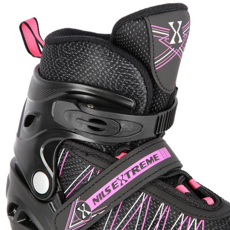 NH11912 A 2IN1 BLACK/PINK SIZE L(39-42) IN-LINE SKATES/HOCKEY ICE SKATES