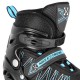 NH11912 A 2IN1 BLACK/BLUE SIZES(31-34) IN-LINE SKATES/HOCKEY ICE SKATES