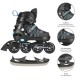 NH11912 A 2IN1 BLACK/BLUE SIZE M(35-38) IN-LINE SKATES/HOCKEY ICE SKATES