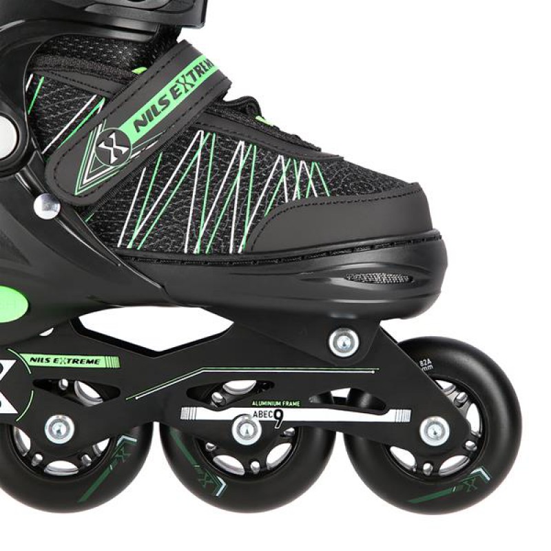 NH11912 A 2IN1 BLACK/GREEN SIZE M(35-38) IN-LINE SKATES/HOCKEY ICE SKATES