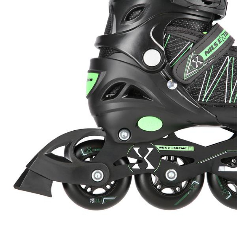 NH11912 A 2IN1 BLACK/GREEN SIZE L(39-42) IN-LINE SKATES/HOCKEY ICE SKATES