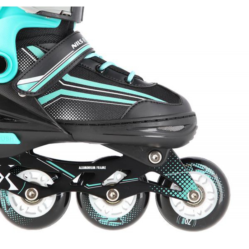 NH18190 2IN1 BLACK BLUE SIZE L(39-43) IN-LINE SKATES/HOCKEY ICE SKATES