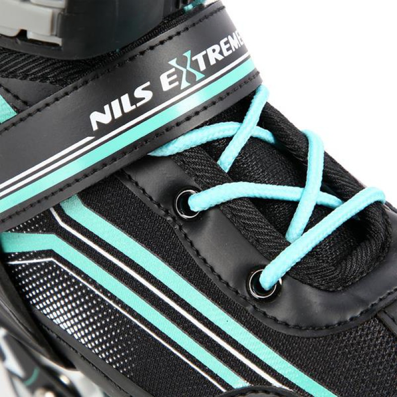 NH18190 2IN1 BLACK BLUE SIZE L(39-43) IN-LINE SKATES/HOCKEY ICE SKATES