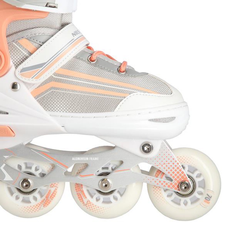 NH18190 2IN1 WHITE/PINK SIZE S(29-33) IN-LINE SKATES/FIGURE ICE SKATES