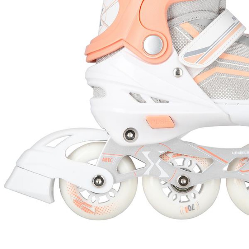 NH18190 2IN1 WHITE/PINK SIZE M(34-38) IN-LINE SKATES/FIGURE ICE SKATES