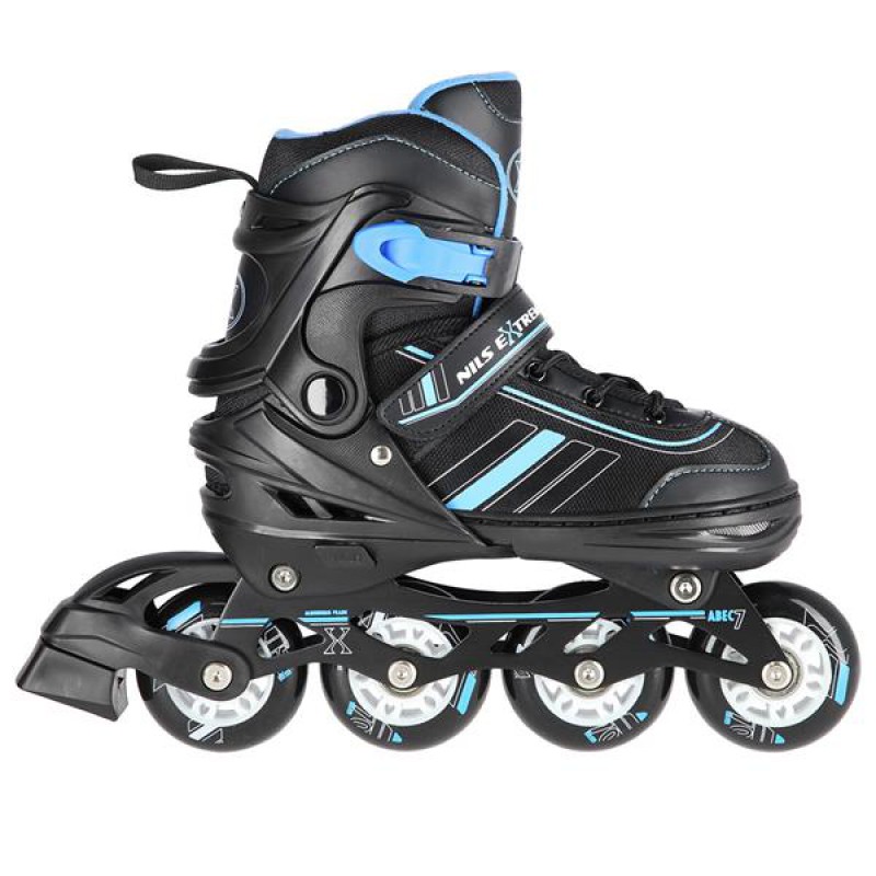 NH18191 2IN1 BLACK/BLUE SIZE M(34-38) IN-LINE SKATES/HOCKEY ICE SKATES