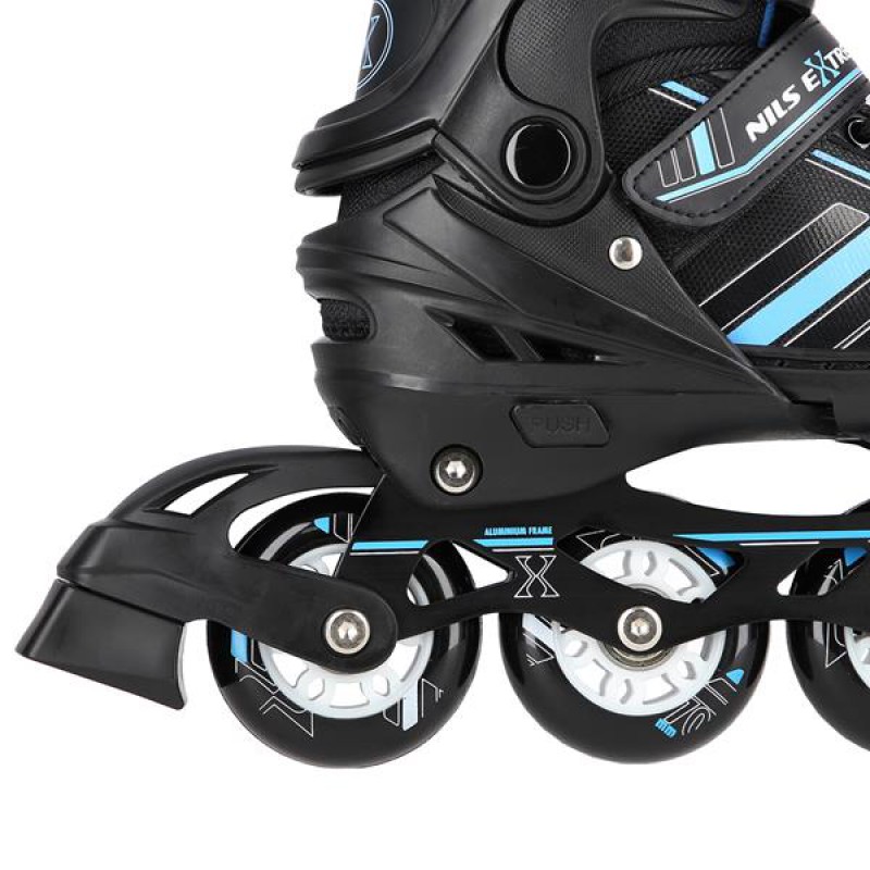 NH18191 2IN1 BLACK/BLUE SIZE M(34-38) IN-LINE SKATES/HOCKEY ICE SKATES