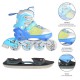 NH18192 4IN1 BLUE SIZE M(34-38) IN-LINE SKATES/HOCKEY ICE SKATES