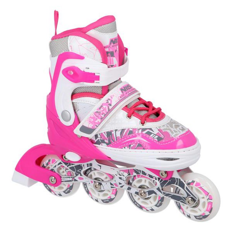 NF10927 A 2IN1 DARK PINK SIZE L(39-42) IN-LINE SKATES/FIGUREICE SKATES