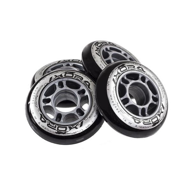 PU 84x24 82A BLACK WHEELS (4 pcs) NILS EXTREME