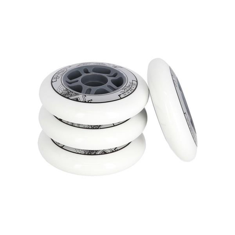 PU 90x24 82A WHITE WHEELS (4 pcs) NILS EXTREME