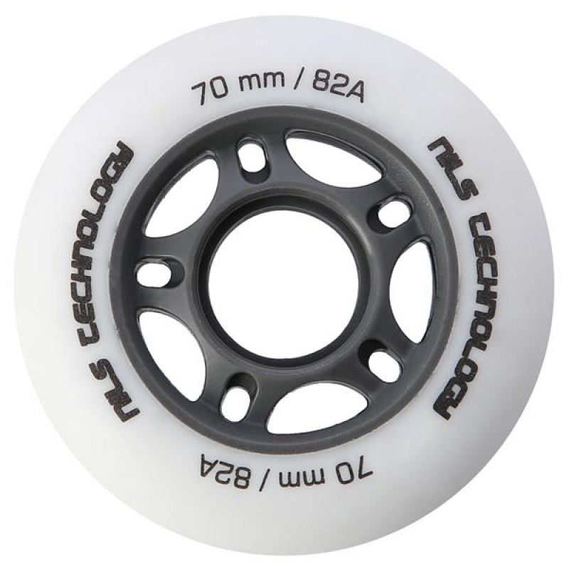 PU 70 x 24 WHITE MAT 82A WHEELS 4 PCS. NILS EXTREME