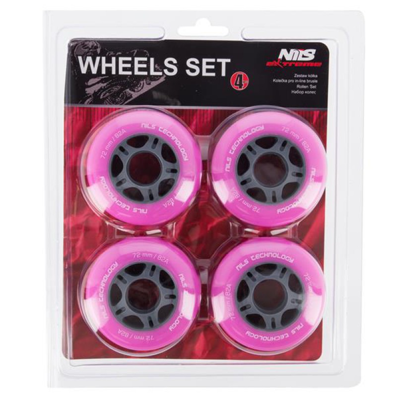 PU 72x24 82A PINK WHEELS (4 pcs) NILS EXTREME