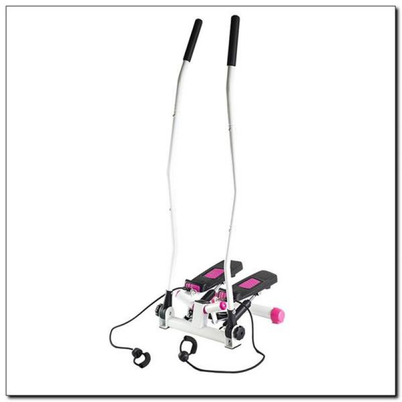 S3085 PINK-WHITE SLANTING STEPPER WITH HANDLE AND ROPES HMS