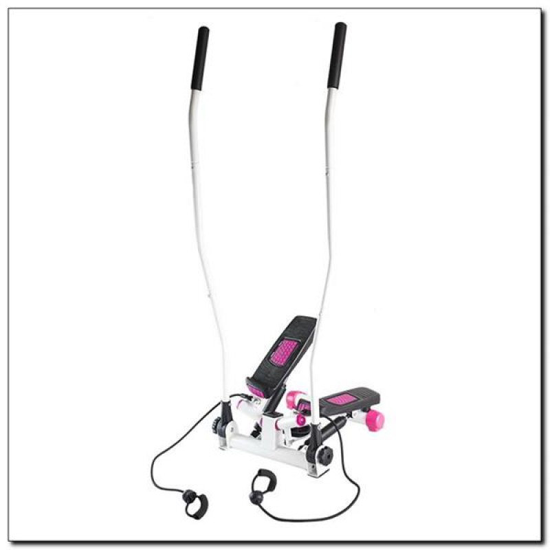 S3085 PINK-WHITE SLANTING STEPPER WITH HANDLE AND ROPES HMS