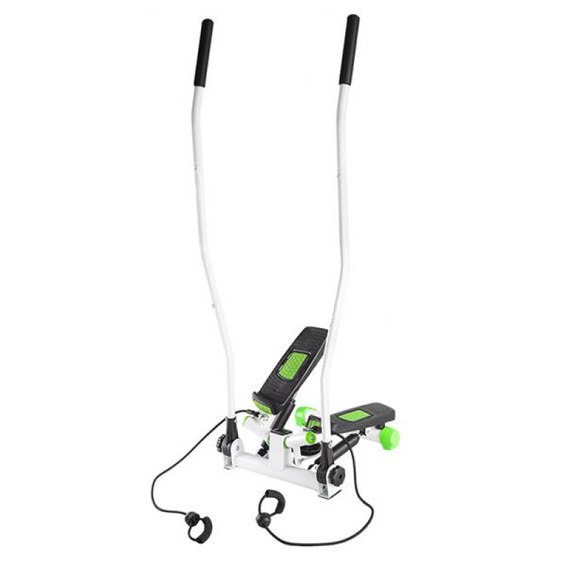 S3085 GREEN-WHITE SLANTING STEPPER WITH HANDLE AND ROPES HMS