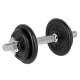 ST20 BLACK PLATES DUMBBELL SET IN SUITCASE 20KG HMS