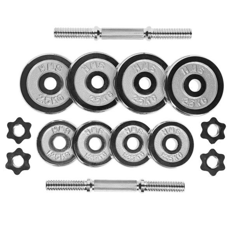 STC20 CHROME DUMBBELL SET IN A SUITCASE 20KG HMS