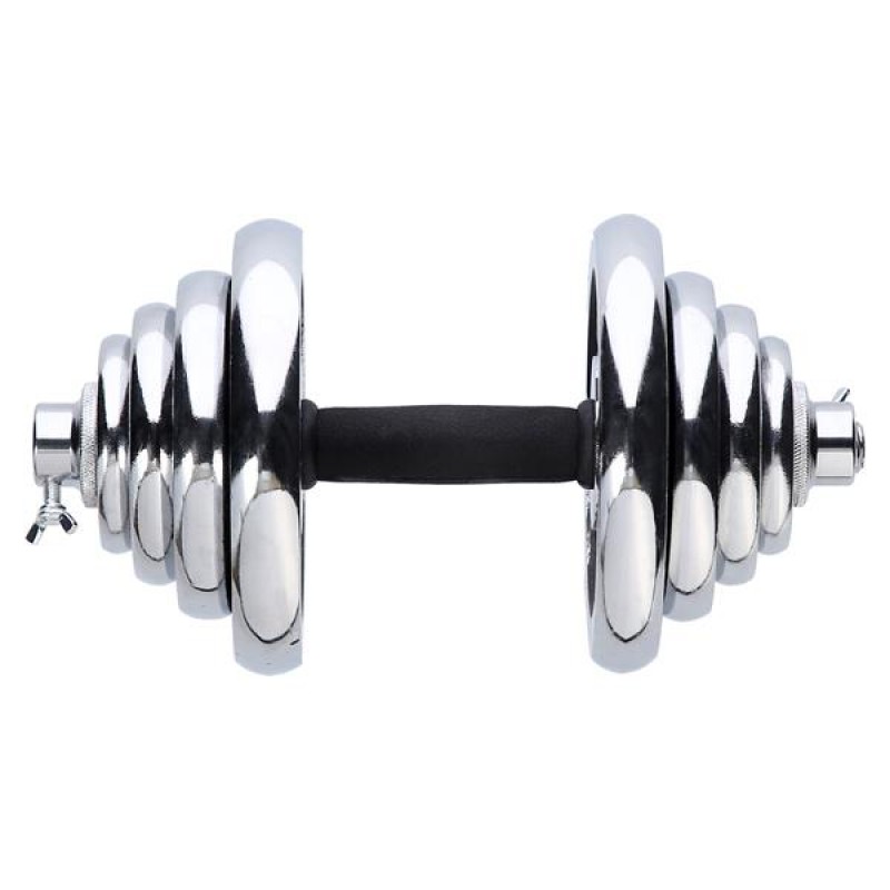 STC50 CHROME DUMBBELL SET-BARBELL IN SUITCASE 2x25KG HMS