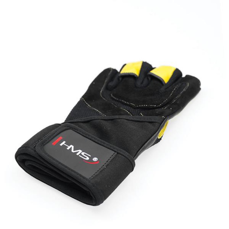 RST01 SIZE S MEN'S FITNESS GLOVES HMS (black - yellow)