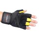 RST01 SIZE XXL MEN'S FITNESS GLOVES HMS (black - yellow)