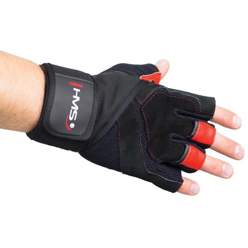 RST01 SIZE S MEN'S FITNESS GLOVES HMS (black - red)