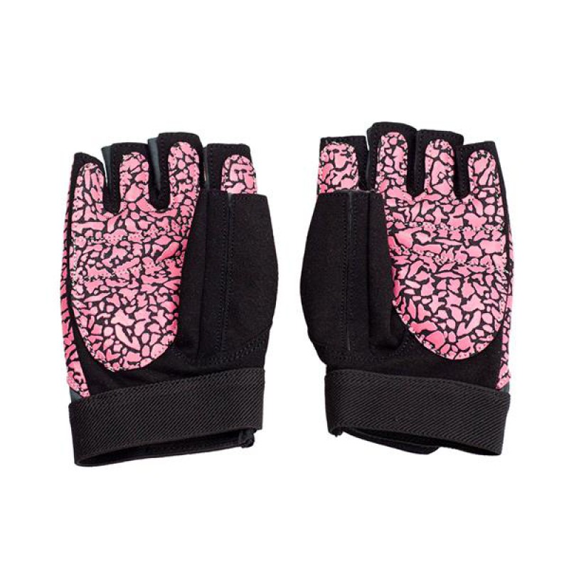 RST03 SIZE L LADY FITNESS GLOVES HMS (pink - gray)