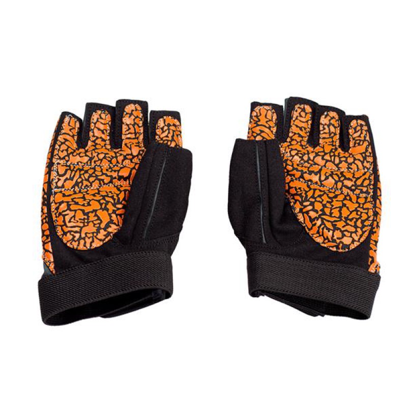 RST03 SIZE S LADY FITNESS GLOVES HMS (orange - gray)