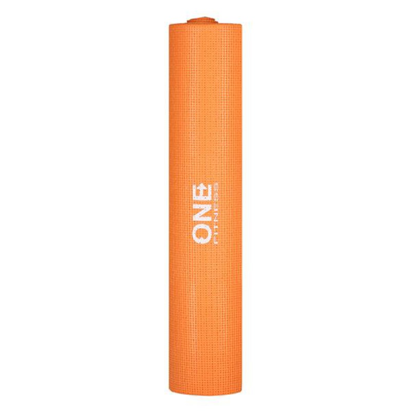 YM02 ORANGE YOGA MAT ONE FITNESS