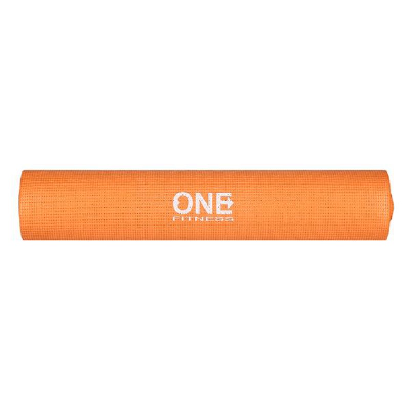 YM02 ORANGE YOGA MAT ONE FITNESS